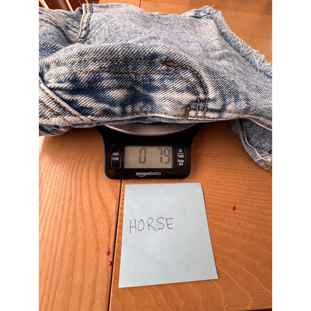 Bullhead Denim Co Jean Shorts Womens 25 Acid Wash High Rise Raw Hem Indie - Picture 13 of 13